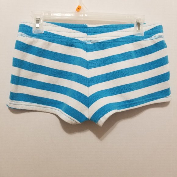 Xhilaration shorts Small striped elastic pull on waist side split loungewear - Picture 2 of 10